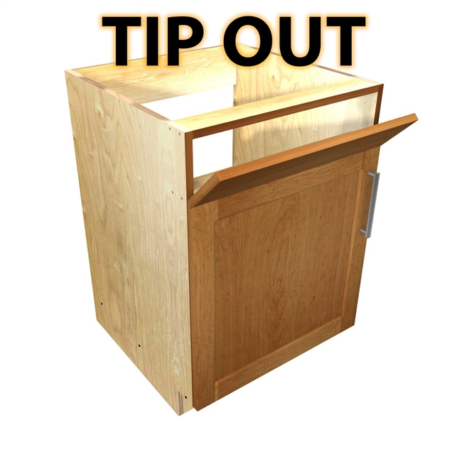 1 door 1 TIP OUT SINK base cabinet (*sink not included)