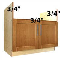 2 door RANGETOP base cabinet (*rangetop not included)